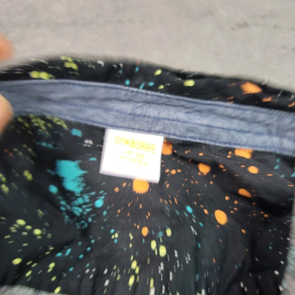 Gymboree Button Down Shirts Boys 18-24M Multi Plaid Paint Splatter Lot 2 Casual